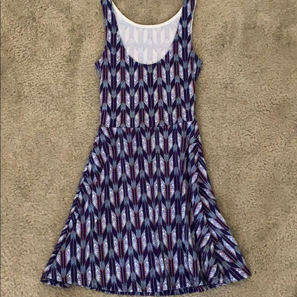Patterned skater dress
